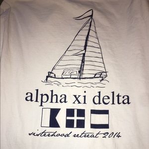Comfort Colors Nautical Alpha Xi Delta Long Sleeve